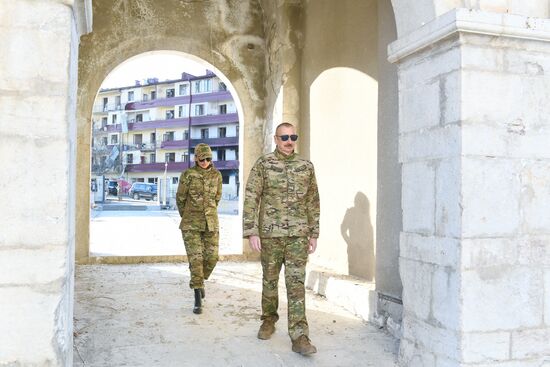 Президент Азербайджана И. Алиев посетил г. Шуша