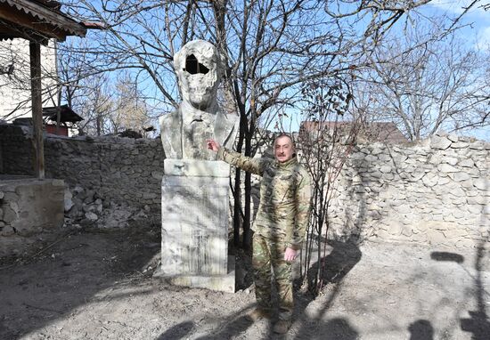 Президент Азербайджана И. Алиев посетил г. Шуша