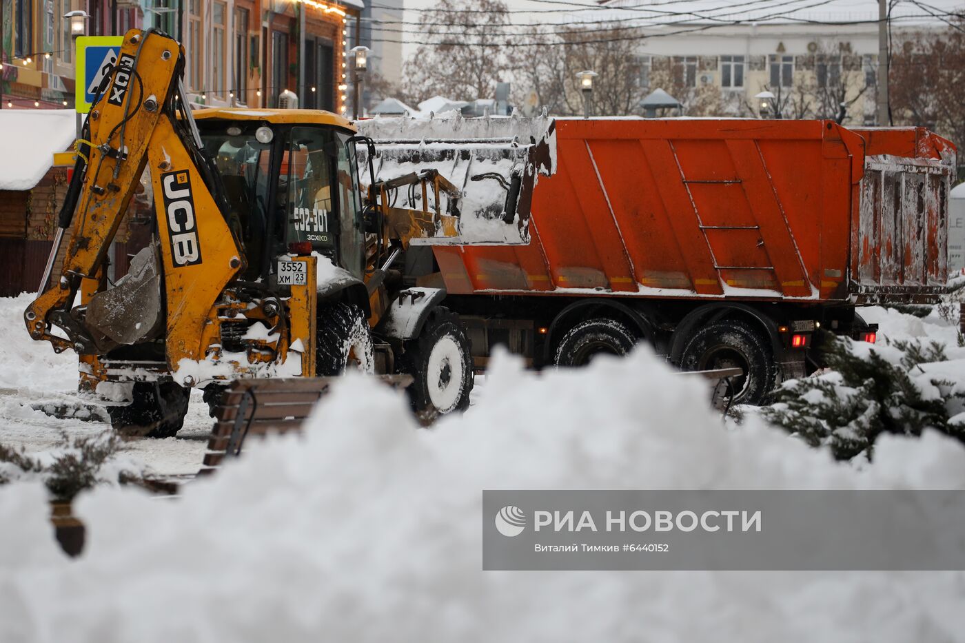 Снегопад в Краснодарском крае