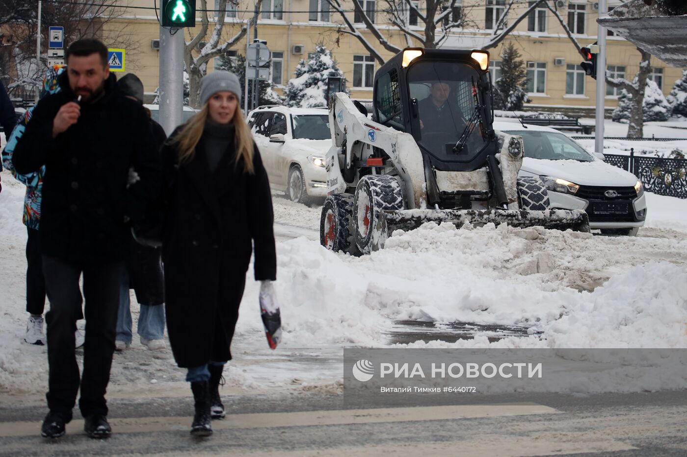 Снегопад в Краснодарском крае