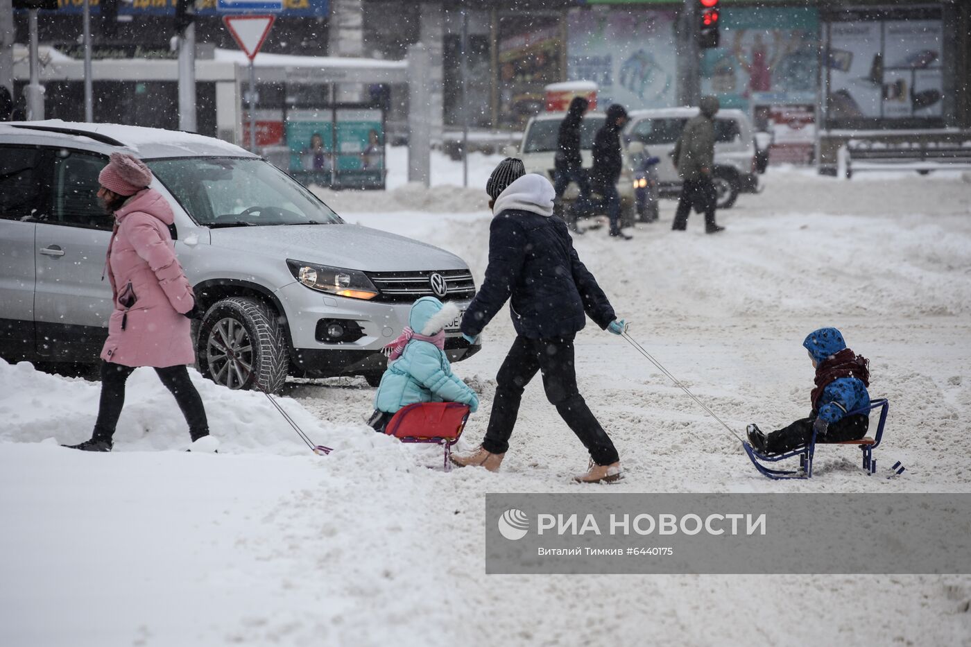 Снегопад в Краснодарском крае