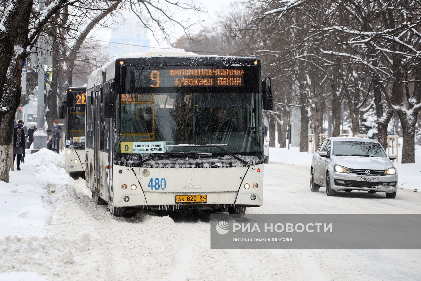 Снегопад в Краснодарском крае