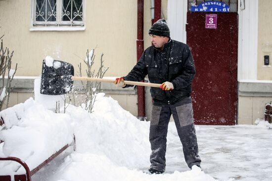 Снегопад в Краснодарском крае