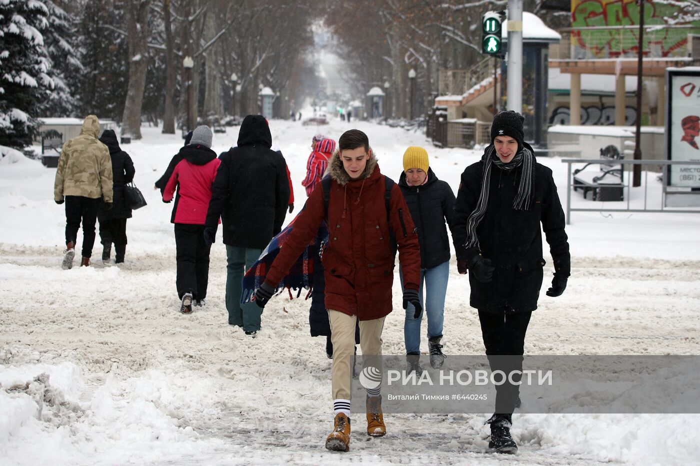 Снегопад в Краснодарском крае