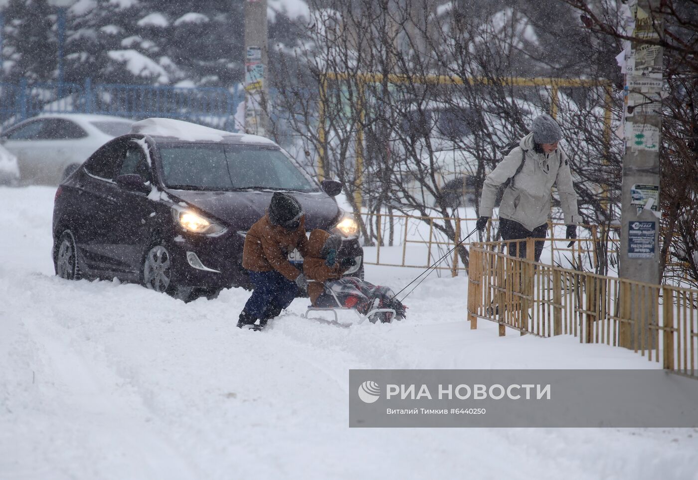 Снегопад в Краснодарском крае