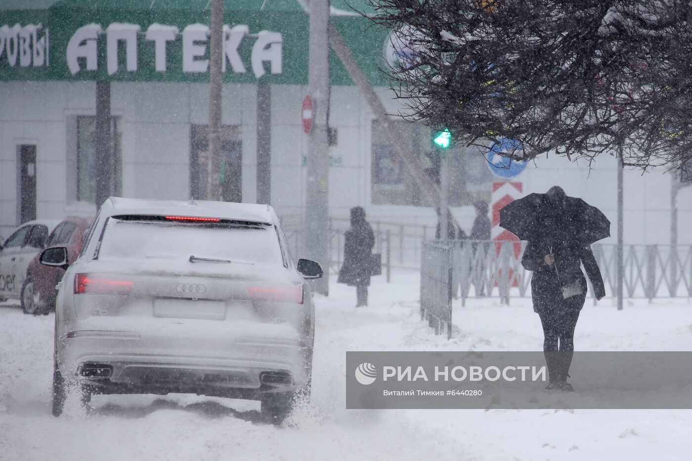 Снегопад в Краснодарском крае