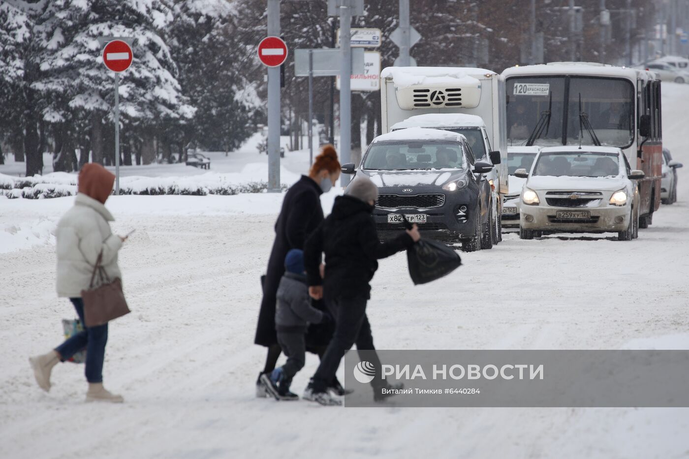 Снегопад в Краснодарском крае