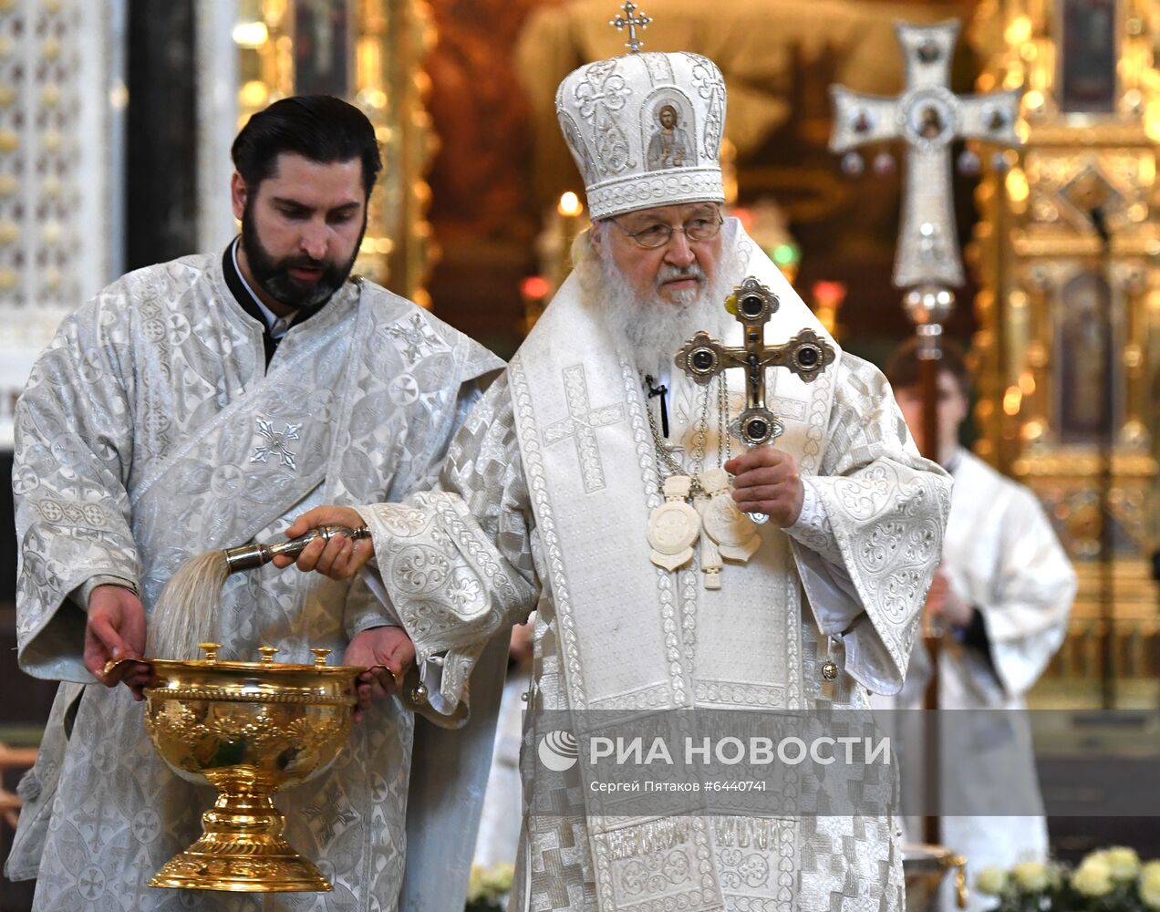 Патриаршее служение в Крещенский сочельник в храме Христа Спасителя