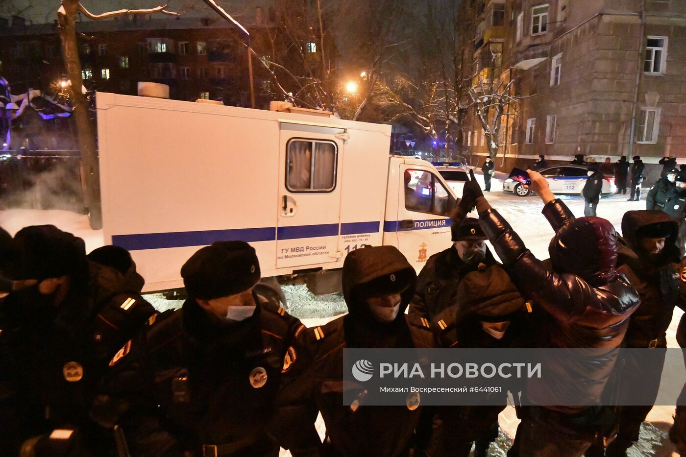 Отдел полиции, где находится задержанный А. Навальный