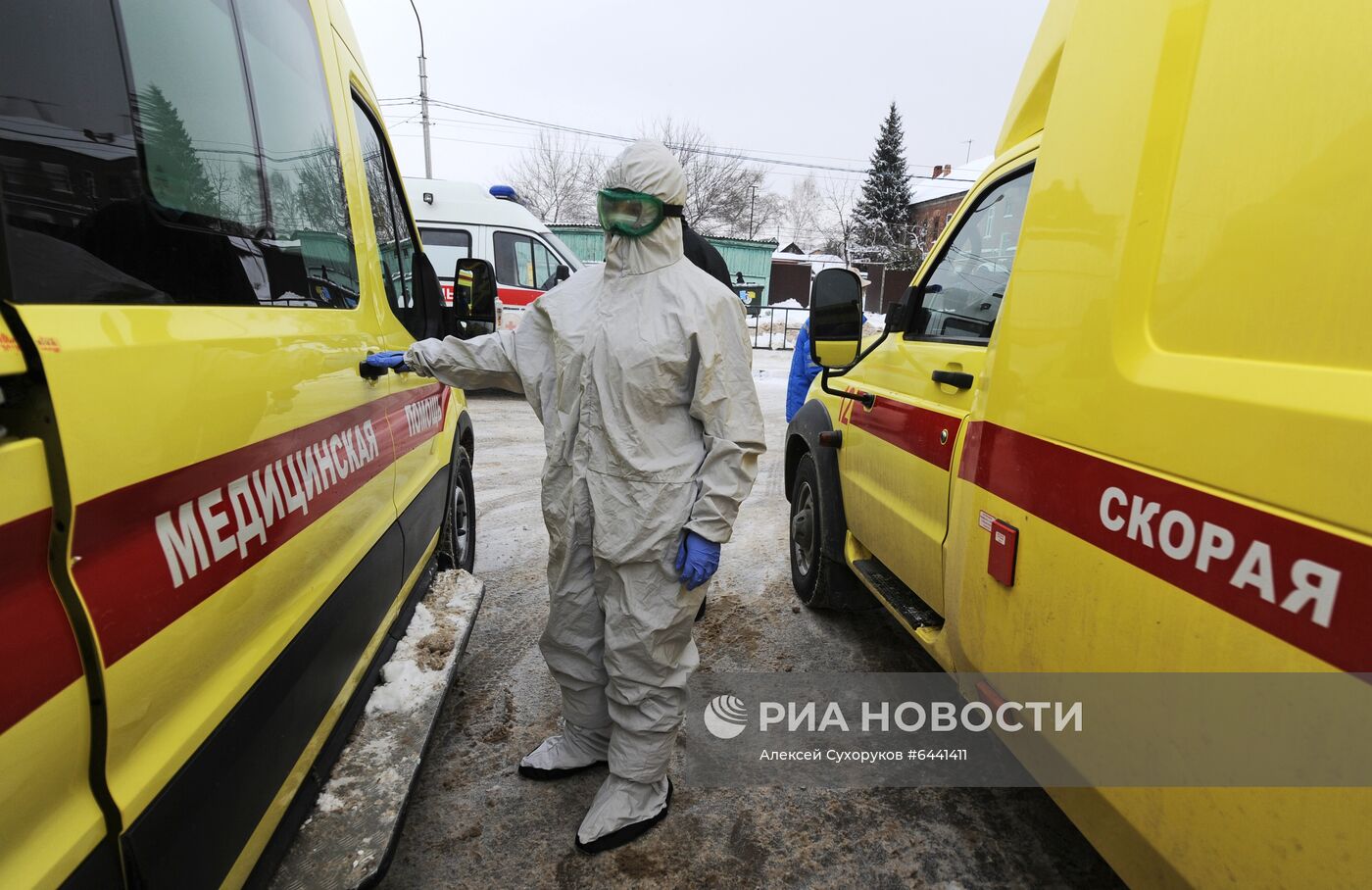 Работа скорой помощи с больными коронавирусом в Тамбове