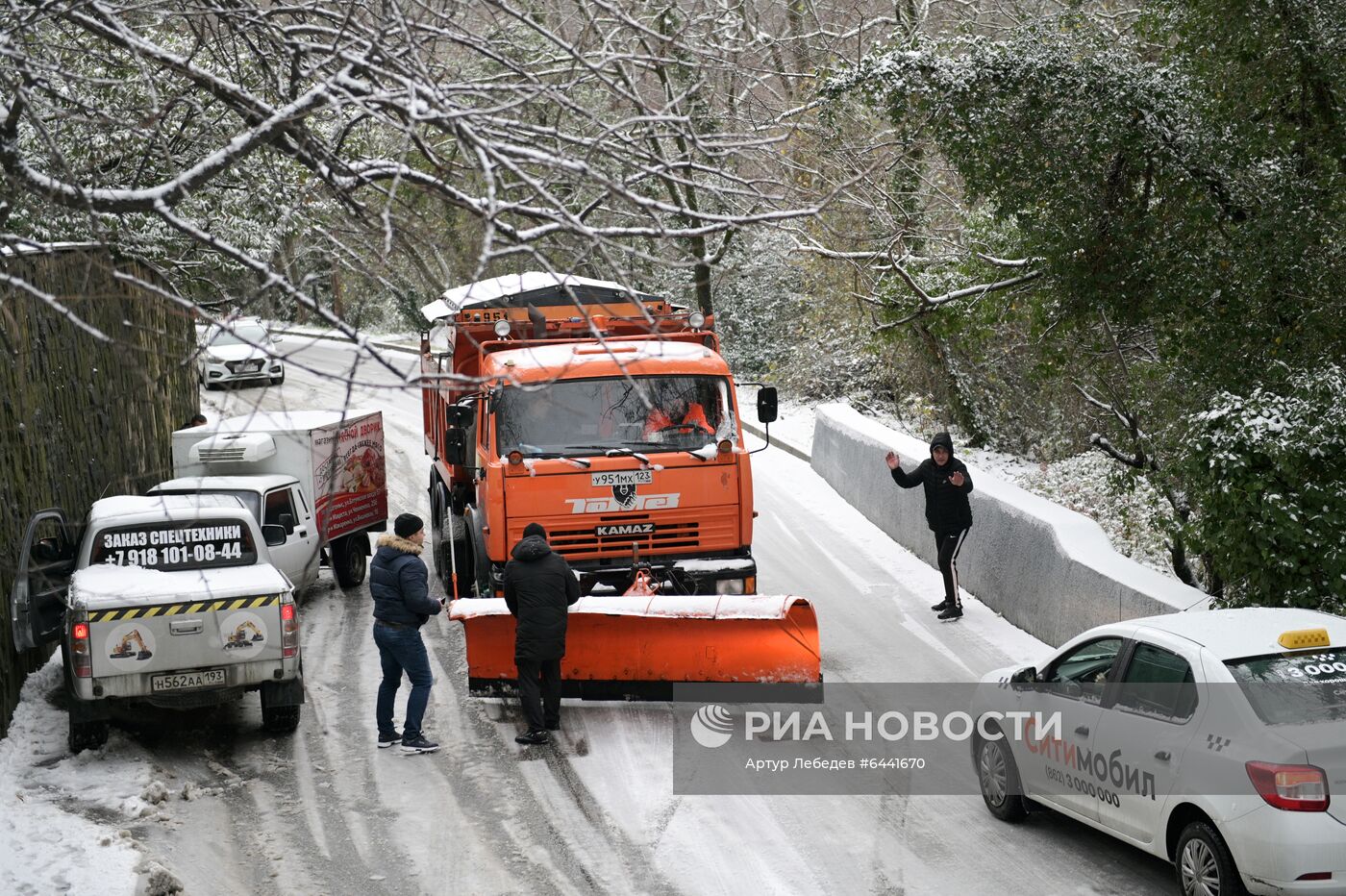 Снегопад в Сочи