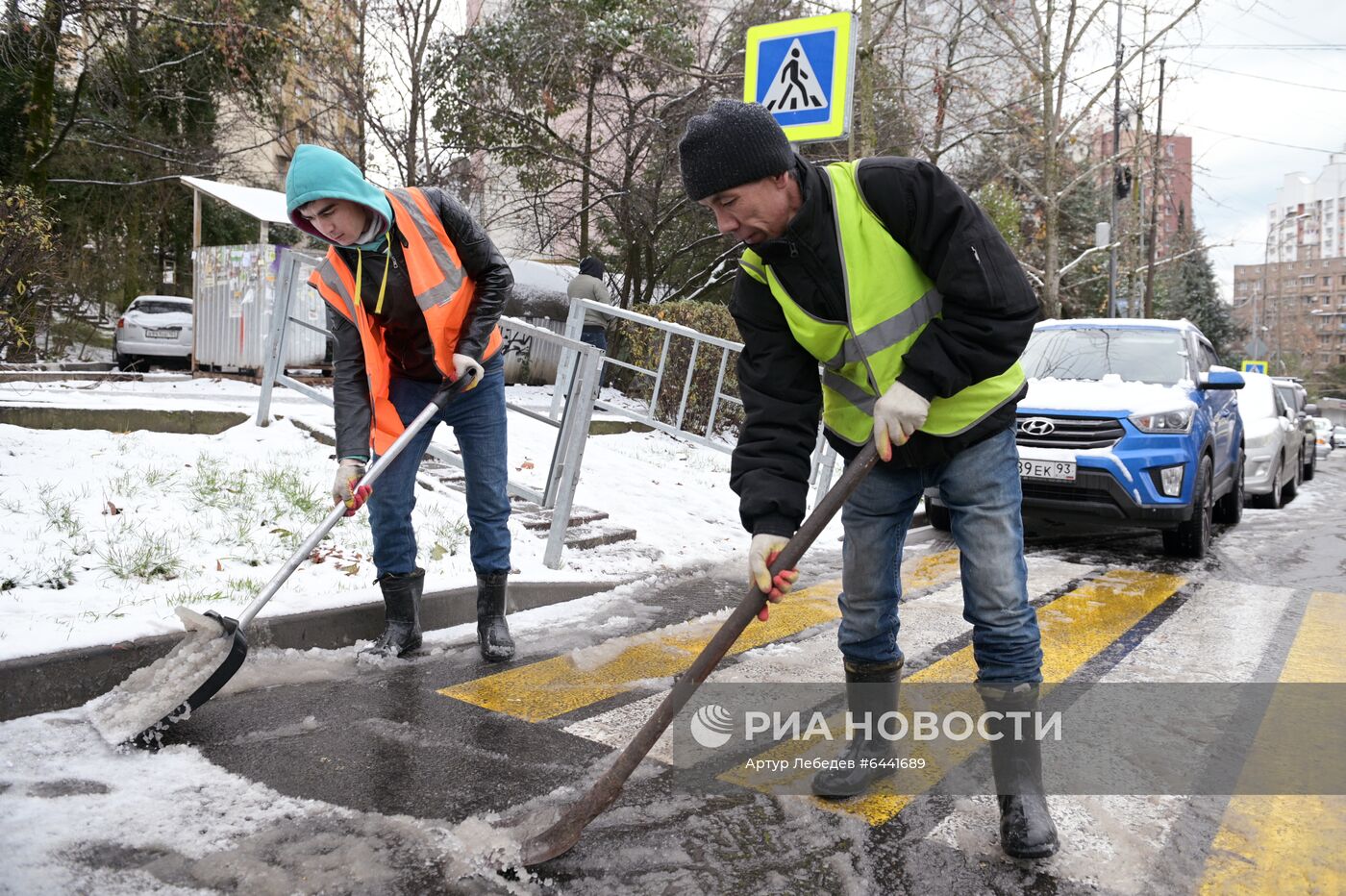 Снегопад в Сочи