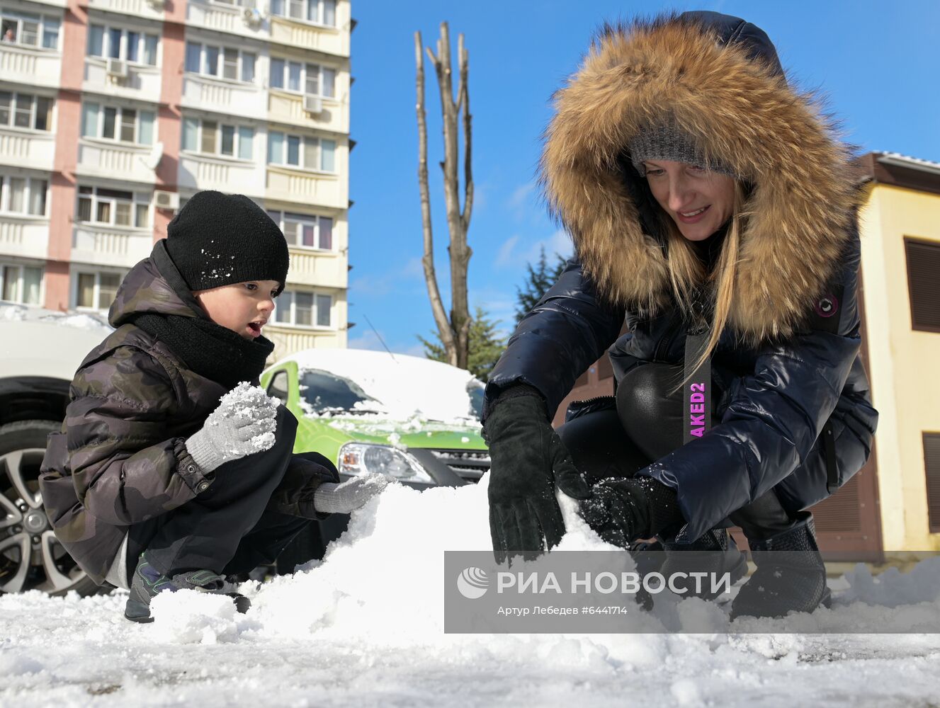 Снегопад в Сочи