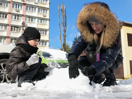 Снегопад в Сочи