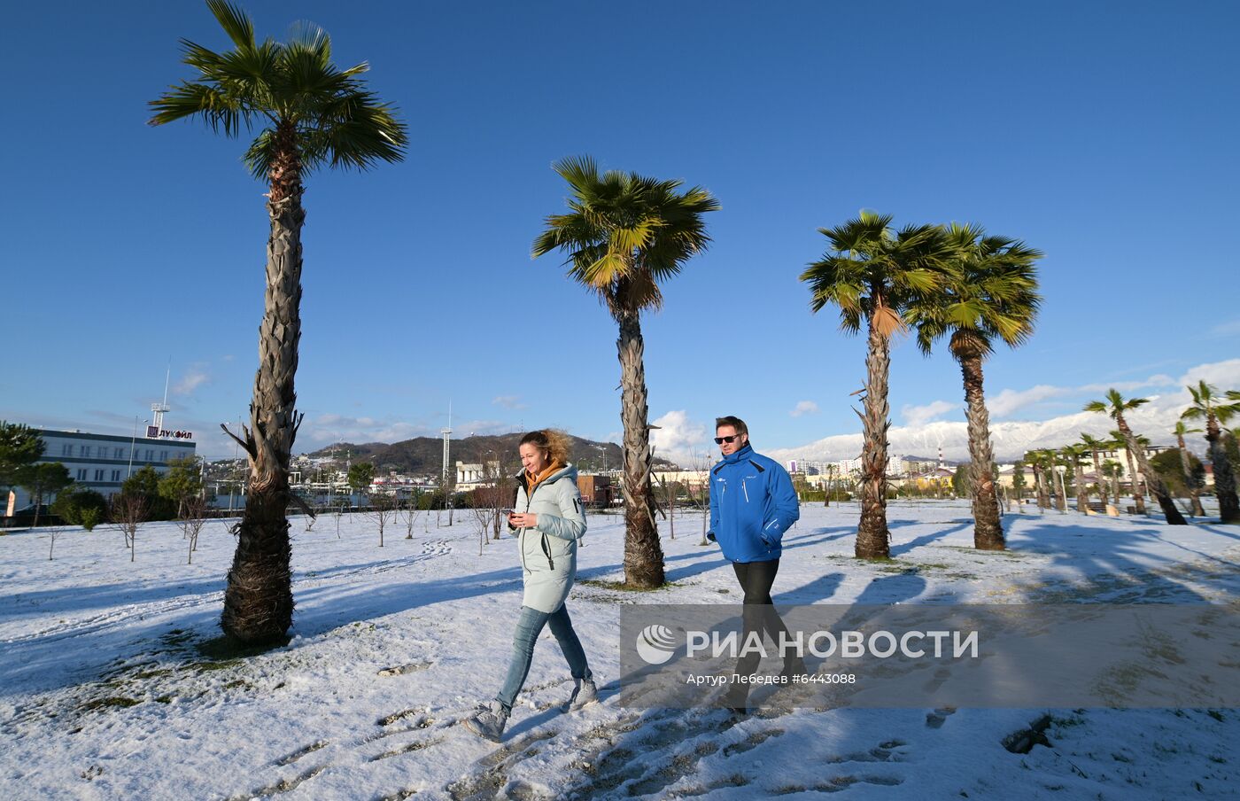 Снегопад в Сочи