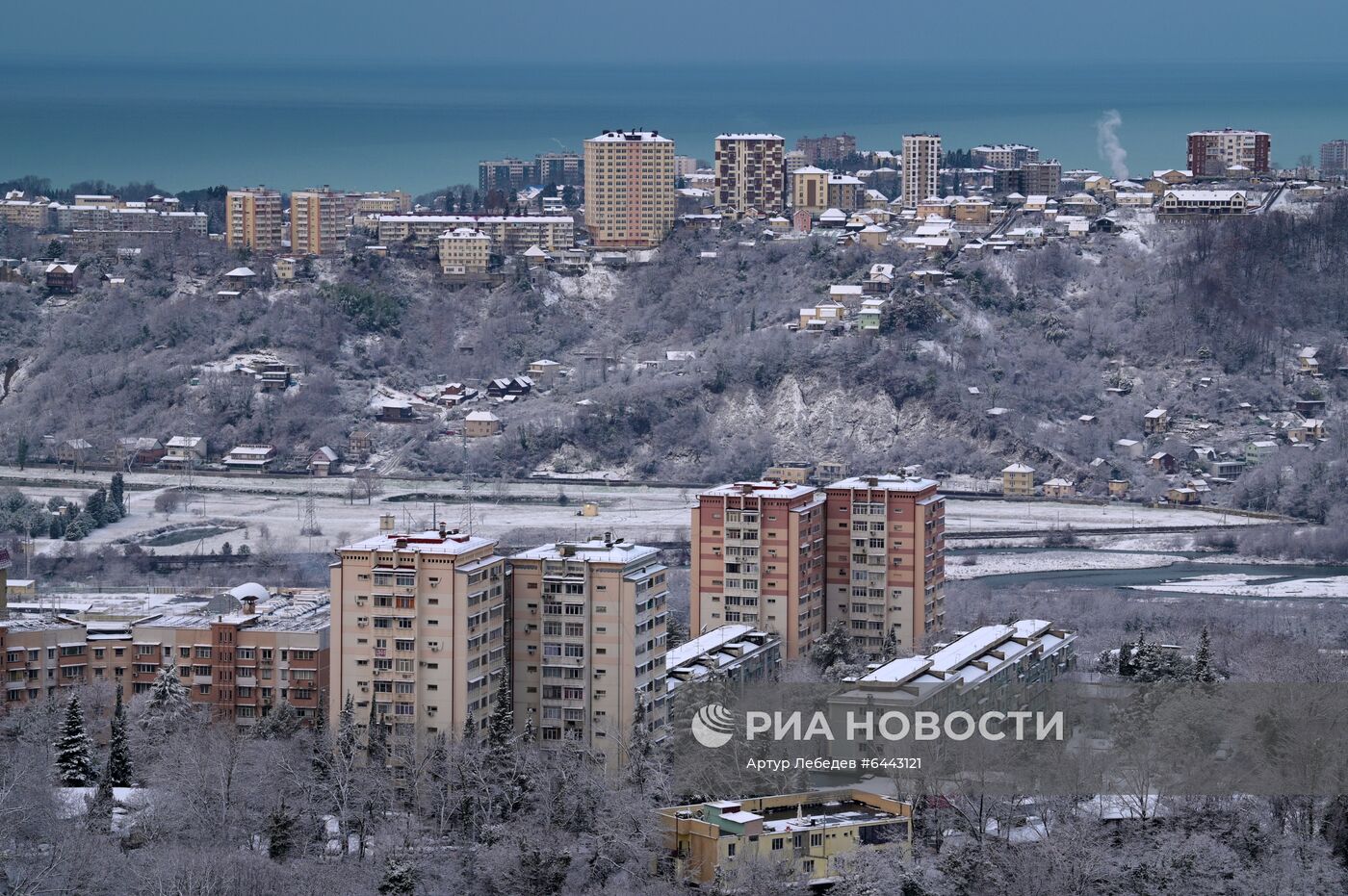 Снегопад в Сочи