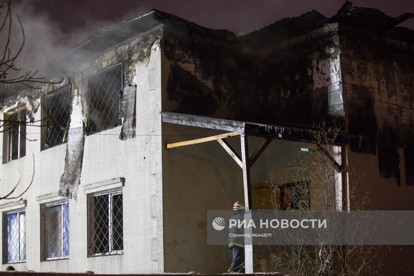 Пожар в доме престарелых в Харькове