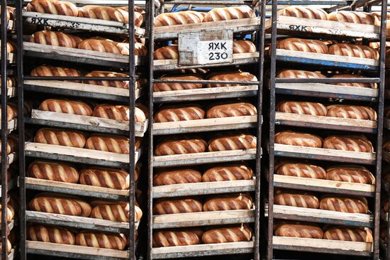 Производство хлеба на заводе "Крымхлеб" в Симферополе