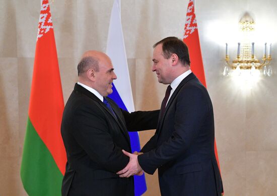Премьер-министр РФ М. Мишустин встретился с премьер-министром Белоруссии Р. Головченко