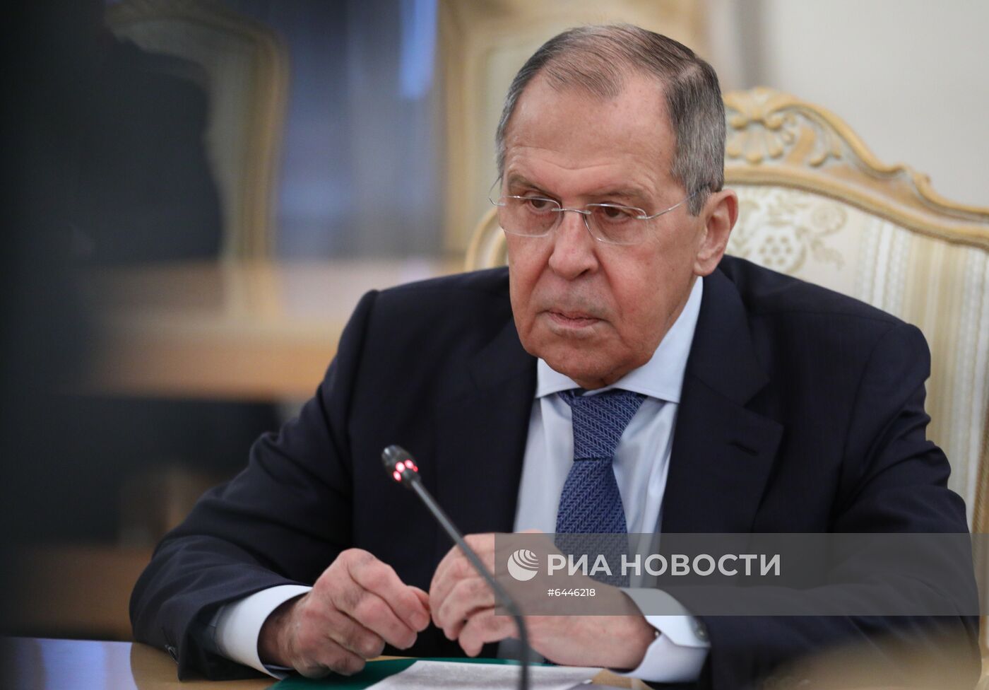 Встреча глав МИД РФ и Ирана С. Лаврова и М. Зарифа