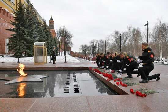 Возложение венков по случаю 77-летия снятия блокады Ленинграда