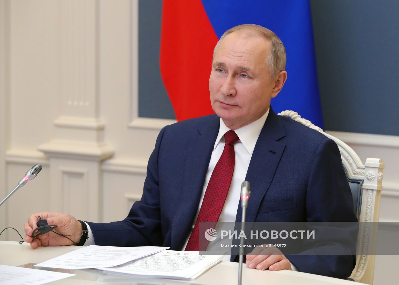 Президент РФ В. Путин выступил на сессии онлайн-форума "Давосская повестка дня 2021"