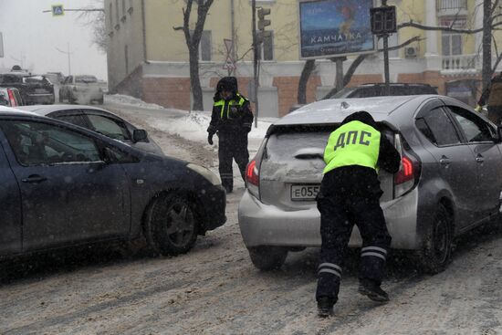 Метель во Владивостоке