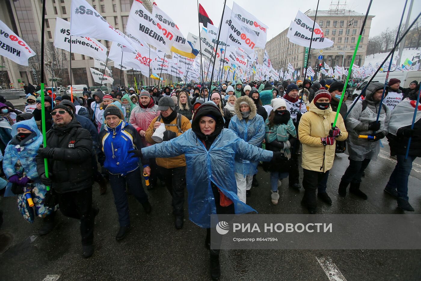 Акция в Киеве против антикоронавирусных ограничений