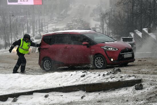 Метель во Владивостоке