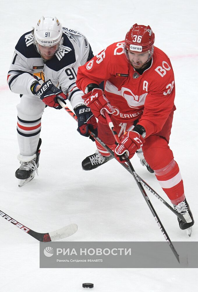 Хоккей. КХЛ. Матч "Спартак" - "Металлург"