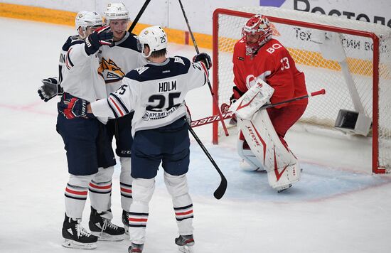 Хоккей. КХЛ. Матч "Спартак" - "Металлург"