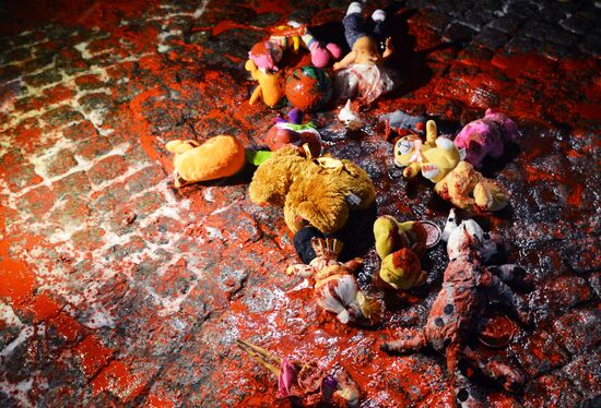 Акция против запрета абортов в Варшаве