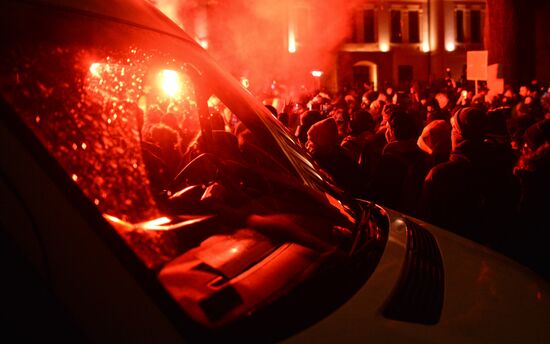 Акция против запрета абортов в Варшаве