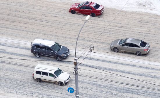 Снег в Новосибирске