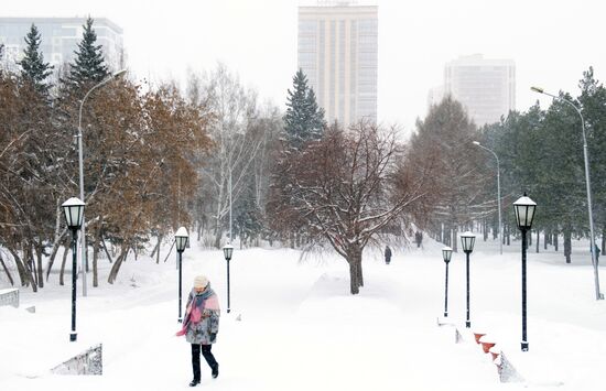 Снег в Новосибирске