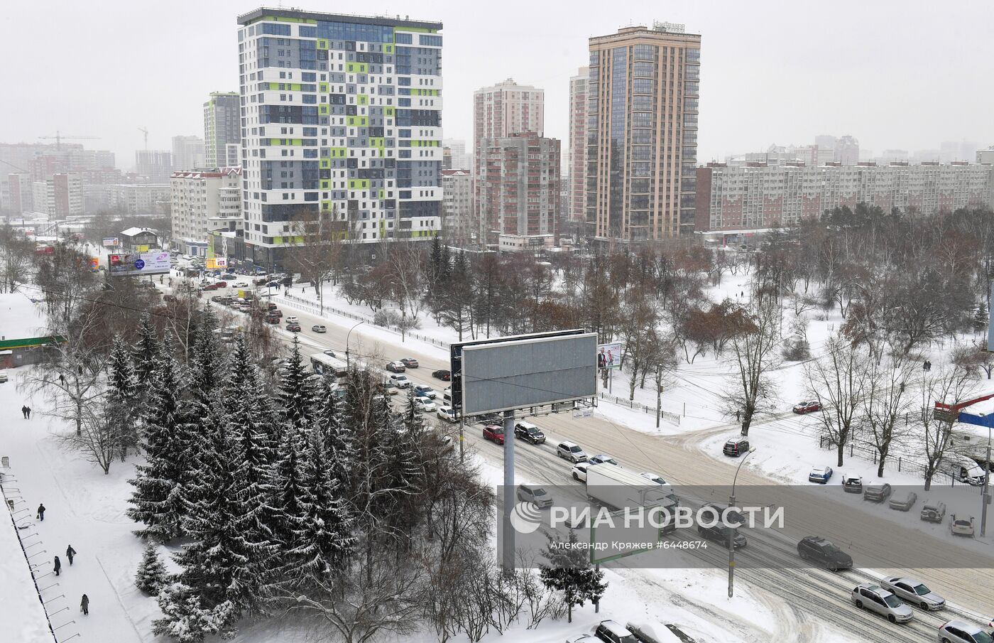 Снег в Новосибирске