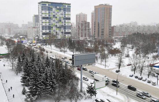 Снег в Новосибирске