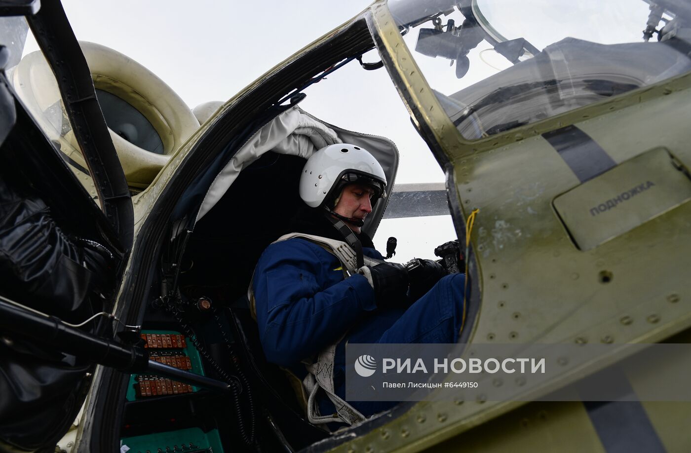 Тренировочные полеты на вертолетах летчиков ЦВО