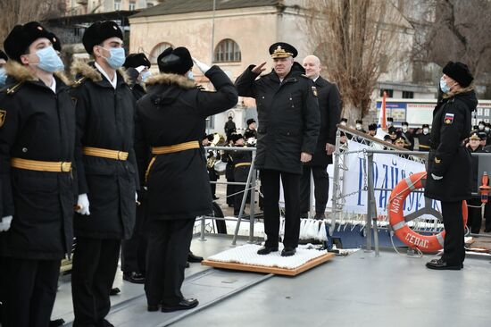 Принятие корабля "Грайворон" в состав Черноморского флота