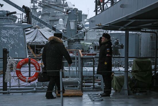 Большой десантный корабль "Пётр Моргунов" пришел в Североморск