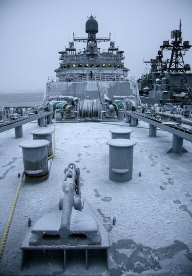 Большой десантный корабль "Пётр Моргунов" пришел в Североморск