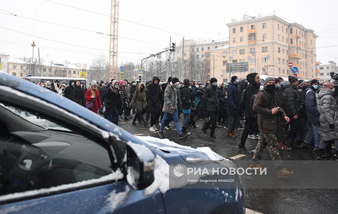 Несанкционированные акции протеста сторонников А. Навального