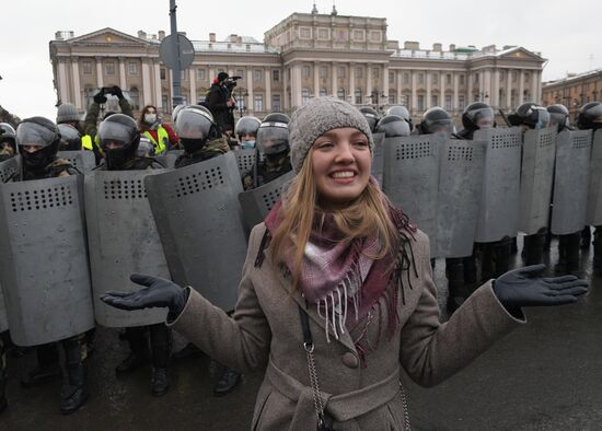 Несанкционированные акции протеста сторонников А. Навального