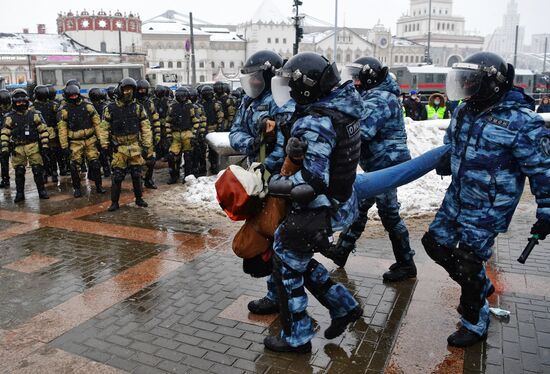 Несанкционированные акции протеста сторонников А. Навального