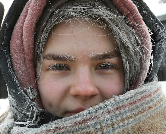 Мороз в Красноярске