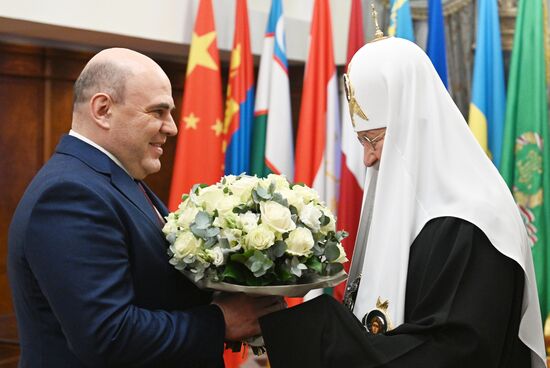 Премьер-министр РФ М. Мишустин поздравил патриарха Кирилла с 12-й годовщиной интронизации