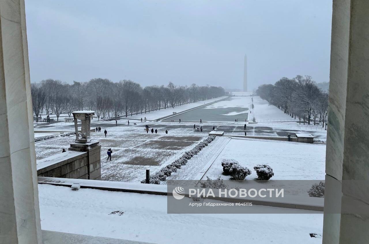 Снегопад в Вашингтоне