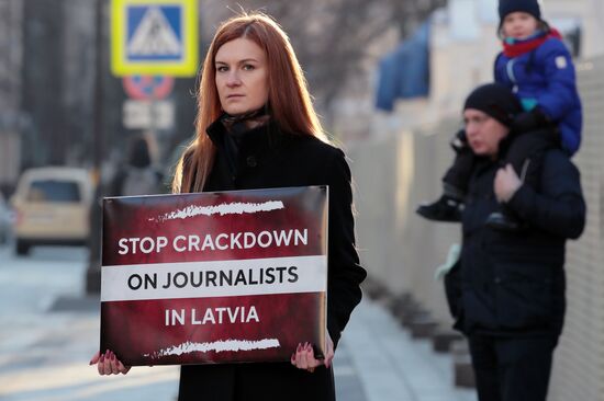 Одиночный пикет в защиту свободы слова в Москве