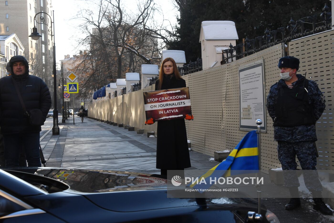 Одиночный пикет в защиту свободы слова в Москве