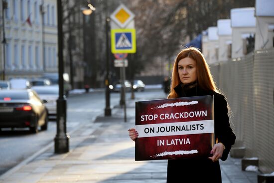 Одиночный пикет в защиту свободы слова в Москве